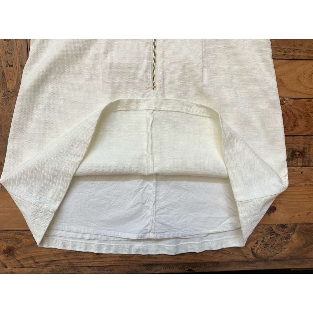 Boden Ottoman Patch Pocket Cream Textured Shift Dress US 16R - Picture 7 of 7
